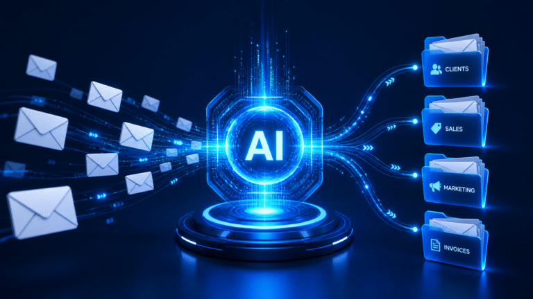 AI email agent automating Gmail inbox with smart sorting